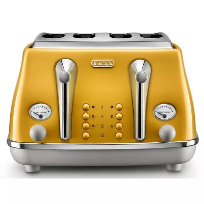 $139 • Buy Delonghi Icona Capitals 4 Slice ToasterNew York Yellow CTOC4003Y