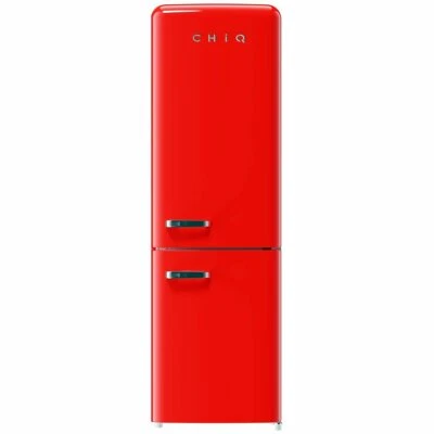 $899 • Buy CHiQ 231L Retro Bottom Mount Fridge Freezer (Red) Model CRBM228NR RRP $1299.00