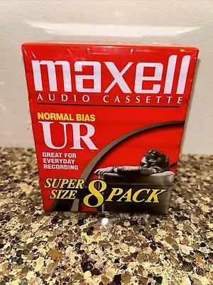 Maxwell Audio Cassettes (8) Pack Normal Bias UR 60 Minutes - NEW SEALED • $20