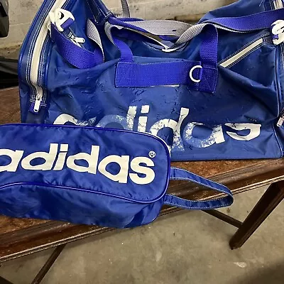 $127.50 • Buy Vintage 90s ADIDAS Duffle & Shoe Bag Set Gym Travel Workout
