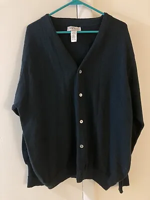 Penguin Sport Vintage Navy Blue Cardigan Sweater Men’s Size XL USA 100% Acrylic • $28.95