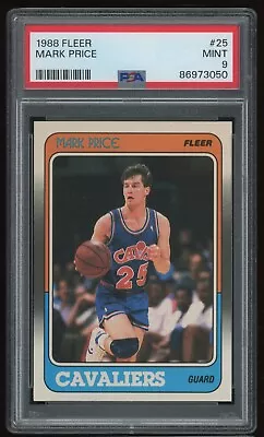 Mark Price PSA 9 1988 Fleer Basketball RC Rookie Cleveland Cavs Cavaliers #25 • $29