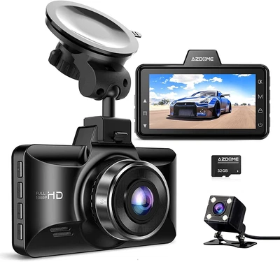 $62.99 • Buy AZDOME  1080P Full HD Dash Cam Front And Rear Car Camera Dashboard Camera +32GB