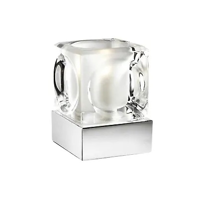 £13.99 • Buy Silver Chrome Ice Cube Glass Dimmable Touch Table Lamp Ideal For Bedside RRP £15