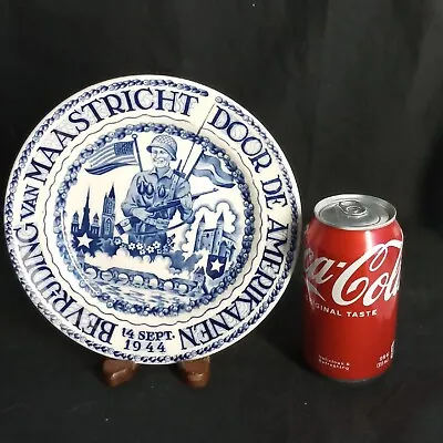 WWII Memorial Plate 1944 Maastricht Liberation Petrus Regout & Co Holland • $16.78