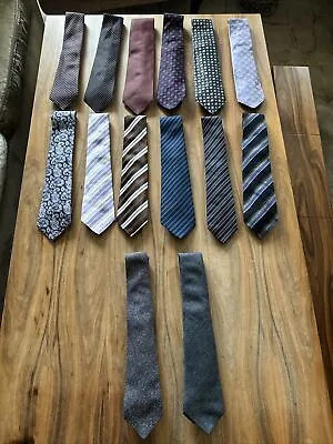 14 Lot Kiton Napoli Men Suit Ties Multicolor Stripe Paisley Silk Preowned Read • $349