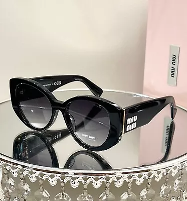 Black Frame Gradient Gray Lens Miu Miu Sunglasses • $86