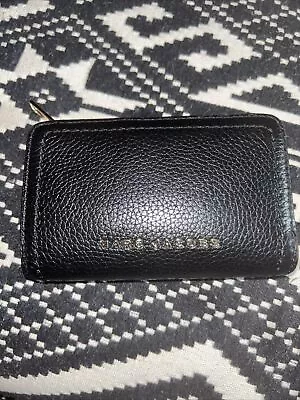 Authentic PREOWNED MARC JACOBS Black Leather Bifold Zip Wallet • $39.99