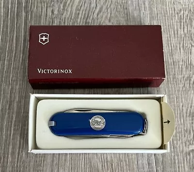 Vntg Blue Pratt & Whitney Victorinox Rostfrei Swiss Pocket Knife W Box Unused • $19.99