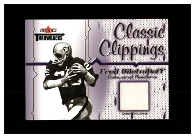 $1.55 • Buy 2002 Fleer Throwbacks Football GU Jersey Fred Biletnikoff Raiders