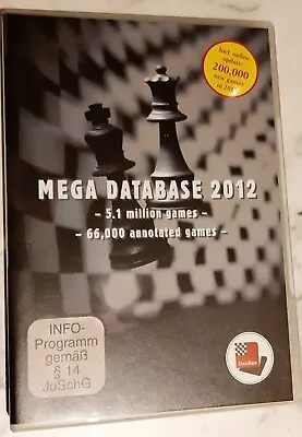 ChessBase Mega Database 2012 DVD 5.1 Million Games 66000 Annotated • £12.49