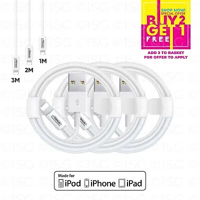 £3.45 • Buy Fast Charger Sync USB Cable For Apple IPhone 5 6 7 8 X XS XR 11 12 13 Pro IPad