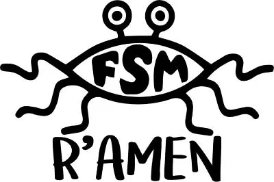 Flying Spaghetti Monster Ramen Decal Window Bumper Sticker Car FSM Noodles  • $3.50