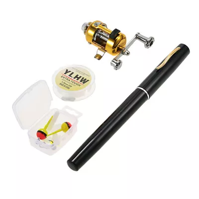 Mini Telescopic Fishing Rod Reel Combo Set Portable Pocket Pen Fishing Rod Set • $12.21