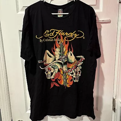 Ed Hardy Senor Flamin Cactus S/S Basic Tee 2x - New With Tags • $35