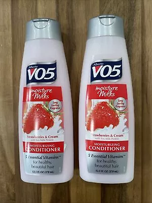 2 Pk Vo5 Moisture Milks Moisturizing Conditioner Strawberries & Cream 12.5 Fl Oz • $5.49