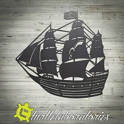 Pirate Ship Metal Wall Art Hanging Home Decor Man Cave Decoration Boat • £135.84