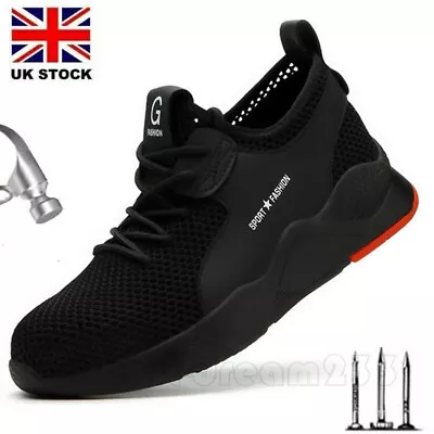 Uk Size Lightweight Mens Womens Safety Trainers Steel Toe Cap Work Boots Shoes . • £13.75