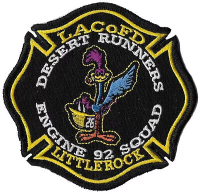 LA County Station 92 Desert Runners Black Design Littlerock NEW Fire Patch . • $6.95