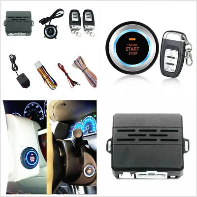 8Pcs Car Vibration Alarm System Ignition Engine Start Push Button Remote Kit US • $35.57