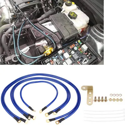 US Modified Car SUV Auto 5 Point Battery Earth Ground Grounding Wire Cable Kit • $27.05