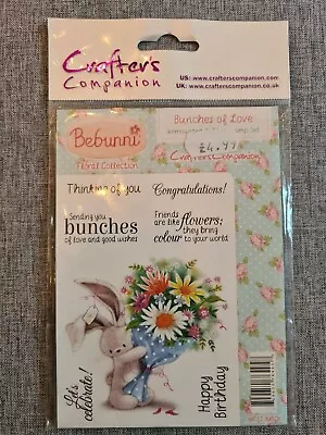 £3.50 • Buy Crafters Companion  Bebunni  Floral  Stamps - New