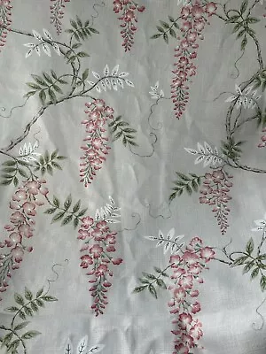 COLEFAX And FOWLER “GRAYSHOTT   Linen Fabric Per Meter PINK/ Green  NEW Rrp £110 • £45