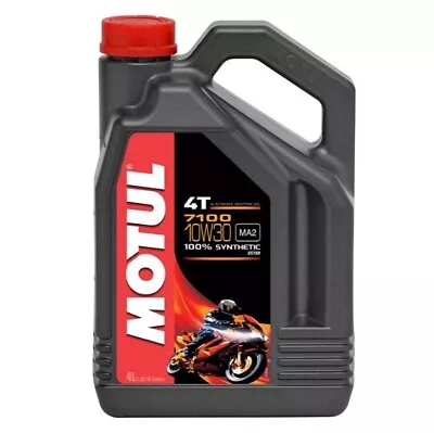 Motul 7100 10W30 4 Stroke Motorcycle Engine Oil 100% Synthetic 4L 104090 • $57.95