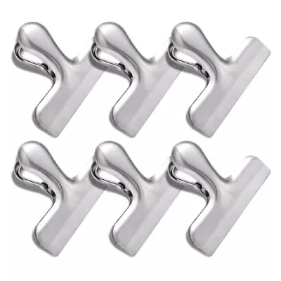 6 Pack Bag Clips Stainless Steel Chip Clip Chip Clips Bag Clips Food Clips Ba... • $9.53