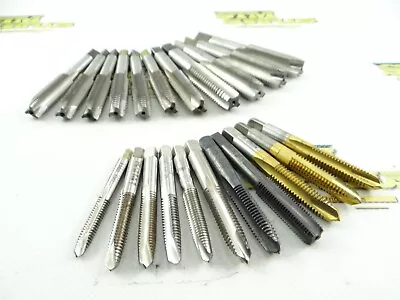 Lot Of 22 Assorted Hss Taps 1/4 -20nc + .005 To 5/16 -18nf • $9.95