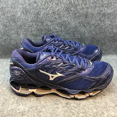 Mizuno Womens Wave Prophecy 8 Blue Running Walking Sneakers Shoes Sz 8.5 • $69.95