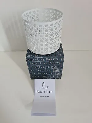 £4.99 • Buy Partylite White Pierced Metal Candle Holder New Home Decor Votive Holder 