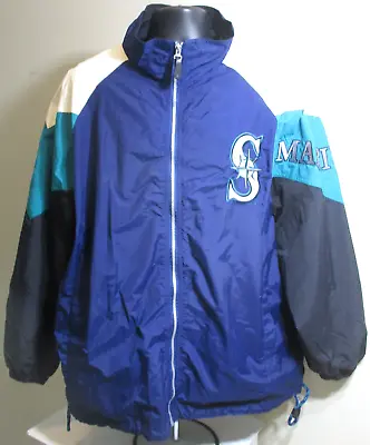 Vintage Seattle Mariners Retro X-Large 1990s Embroidered Mirage Reflect Jacket • $116.99