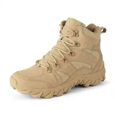 High-top Men Non-slip Military Boots Wear Resistance Soft Climbing Hiking Shoes • $53.76