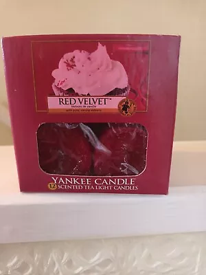 Yankee Candle Red Velvet Box Of 12 Tealights • £35