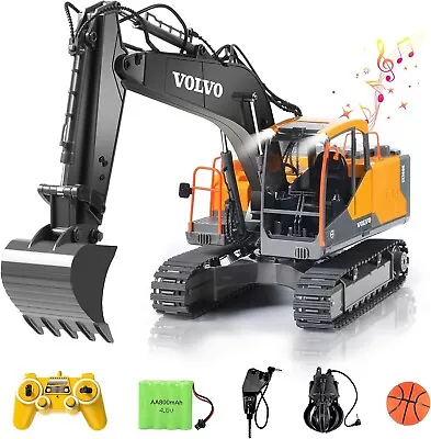 DOUBLE E Volvo RC Excavator 17 Channel 3 In 1 Construction Toys 17 Channel R... • $171.83