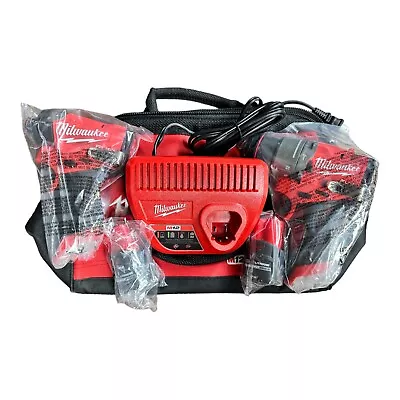 Milwaukee M12 Fuel 1/2  Hammer Drill & 1/4  Hex Impact Driver Combo Kit 2.5 H.O • $239.95