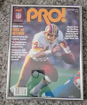Framed Pro NFL Magazine Cover GAMEDAY April 1983 Redskins Special Issue Signed  • $40