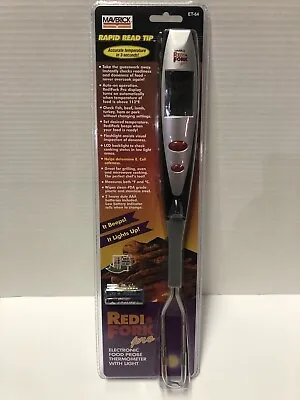 NEW ~ Maverick REDI FORK PRO Electric Food Probe Thermometer W/Light Model ET-64 • $15
