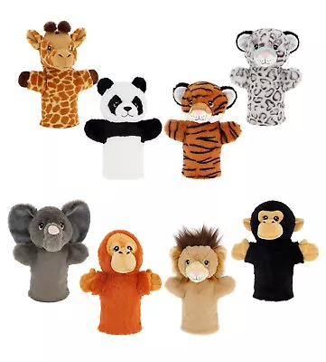 Keel Toys Hand Puppet Wild Animals Lion Monkey Tiger Elephant Panda Giraffe • £13.99