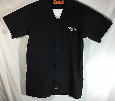 DICKIES Fender Guitar Mechanic Short Sleeve Button Up Men's Size M Medium Shirt • $29.88