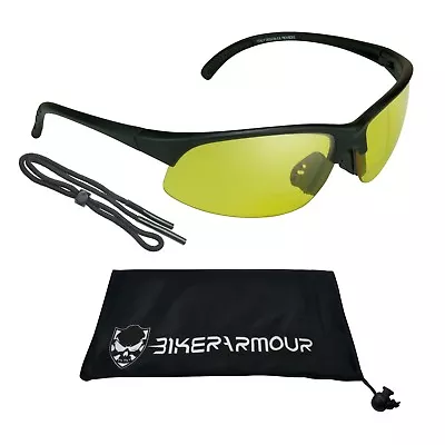 Yellow Bifocal Reader Glasses Safety Night Driving Motorcycle Shooting Golf HD • $28.99