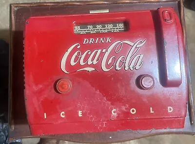 Vintage 1940s Coca Cola Coke Cooler Vacuum Tube Radio Model E446305 • $125