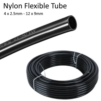 £5.59 • Buy Black Flexible Nylon Pneumatic Compressed Air Line Tubing 1m, 5m, 10m & 30m Tube