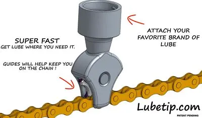 Chain Lube Tip - To Make Lubricating Your Bike Chain Easier Faster And Better! • $8
