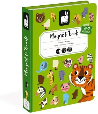 Janod Magnetic Animal Book - Children's Mix And Match Animal Face Book  • £22.50