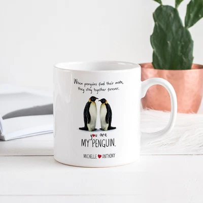 $26.99 • Buy Funny Penguins Mug Gift For Her Or Him Valentine's Day Gift You Are My Penguin