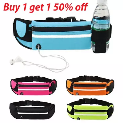 Waterproof Sport Waist Belt Bum Pouch Fanny Pack Camping Running Hiking Zip Bag • $4.59