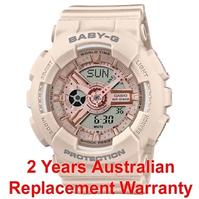 CASIO BABY-G WATCH BA-110XCP-4A BEIGE X ROSE GOLD UPGRADE BA110CP-4A 2Y WARRANTY • $154.99