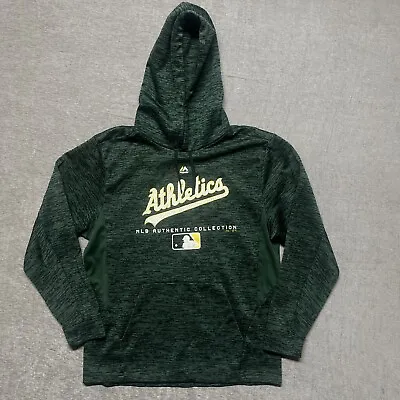 Oakland A's Athletics Hoodie Mens Medium Green Majestic MLB Authentic Collection • $34.77